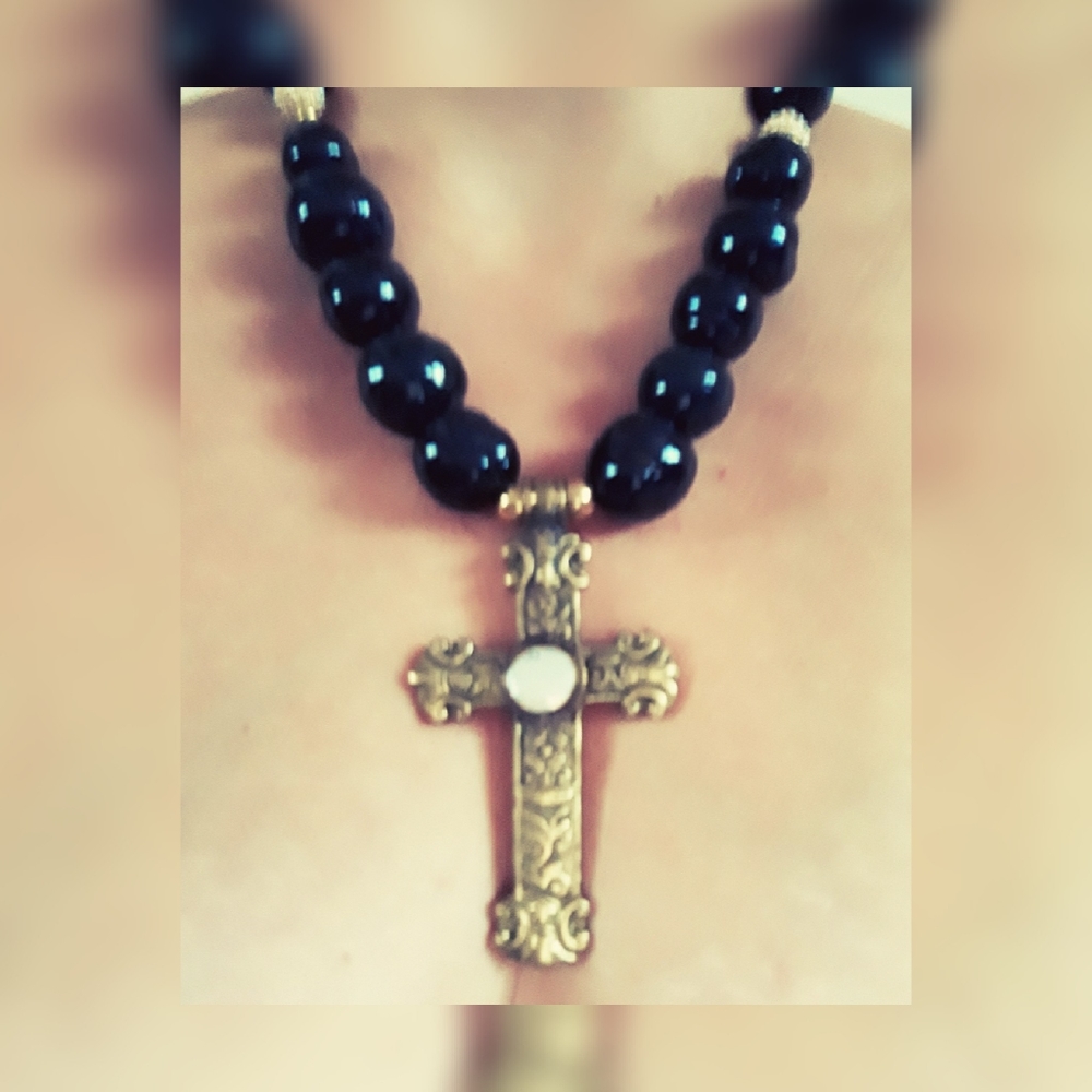 Black Bead Necklace